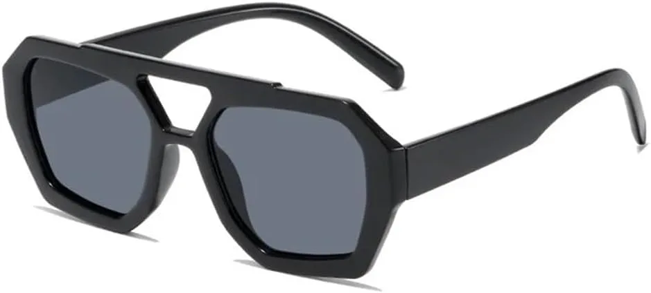 Модные дизайнерские квадратные солнцезащитные очки-авиаторы 2025 года для женщин, винтажные, в стиле 70-х, с толстой двойной перемычкой Laurinny, Black/Grey
Модные дизайнерские квадратные солнцезащитные очки-авиаторы 2025 года для женщин, винтажные, в стиле 70-х, с толстой двойной перемычкой Laurinny, Black/Grey