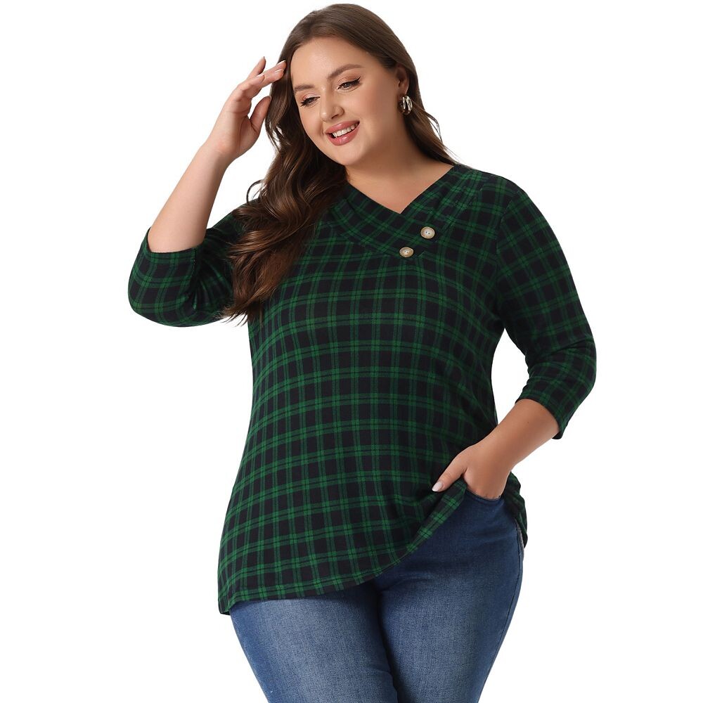 Женский вязаный топ в полоску больших размеров в стиле бохо с рукавами 3/4 и V-образным вырезом Agnes Orinda, цвет Dark Green
Женский вязаный топ в полоску больших размеров в стиле бохо с рукавами 3/4 и V-образным вырезом Agnes Orinda, цвет Dark Green