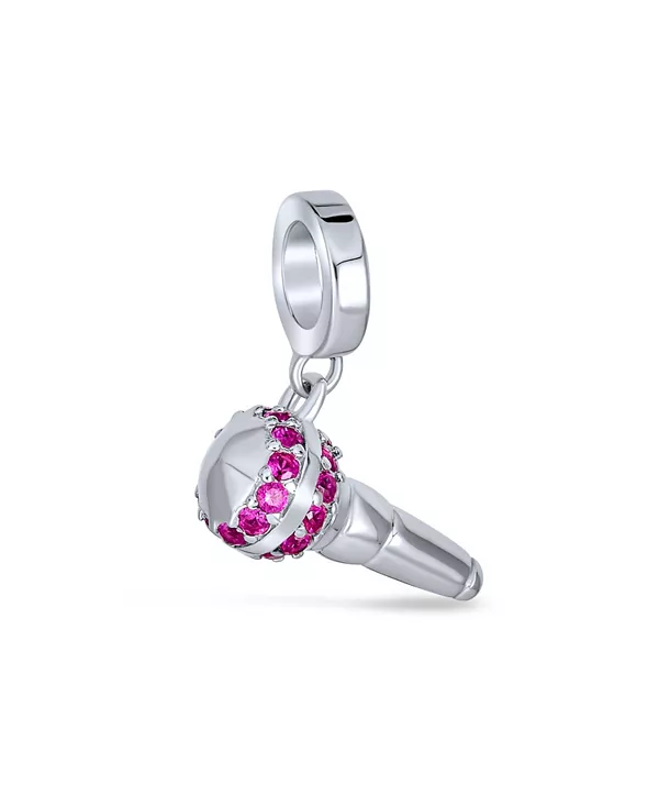 Браслет с подвеской в виде микрофона любителя музыки, розовый, с фианитами, из стерлингового серебра Bling Jewelry, pink
Браслет с подвеской в виде микрофона любителя музыки, розовый, с фианитами, из стерлингового серебра Bling Jewelry, pink