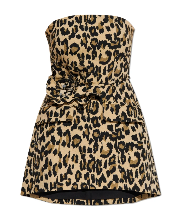 Платье с животным принтом Rotate Birger Christensen, бежевый
Платье с животным принтом Rotate Birger Christensen, бежевый