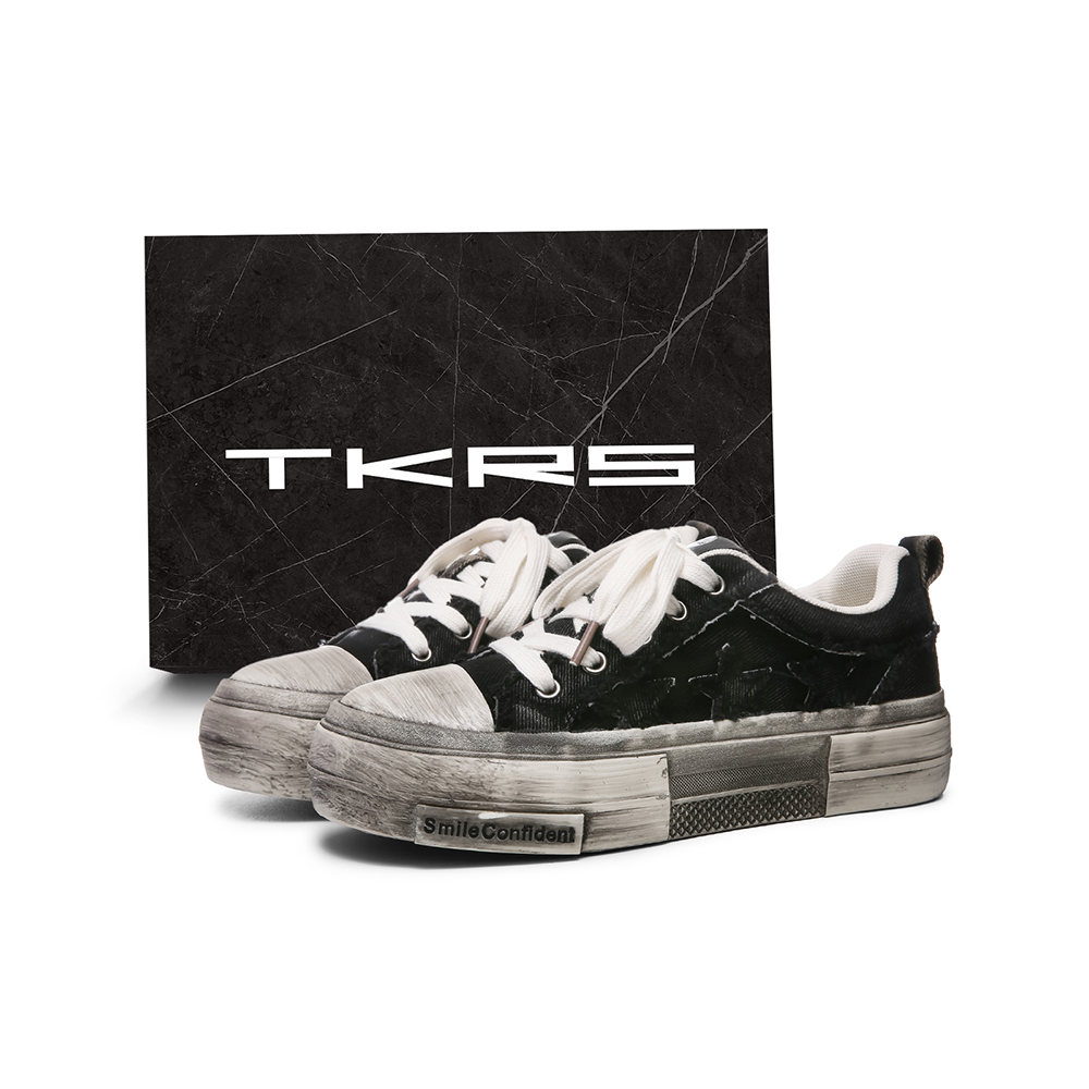 TKRS Поврежденные устойчивые к истиранию легкие дышащие низкие скейтерские кроссовки мужские - черные, цвет Black
TKRS Поврежденные устойчивые к истиранию легкие дышащие низкие скейтерские кроссовки мужские - черные, цвет Black