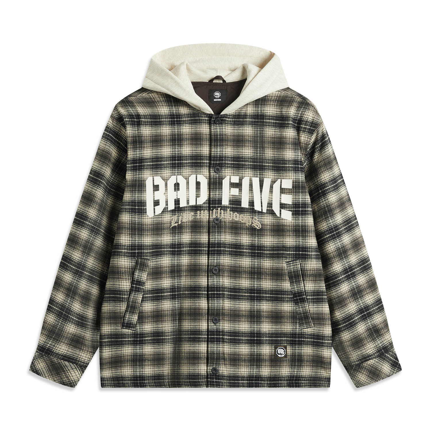 LINING Пуховик BadFive мужской черный в клетку, Black Plaid 
LINING Пуховик BadFive мужской черный в клетку, Black Plaid