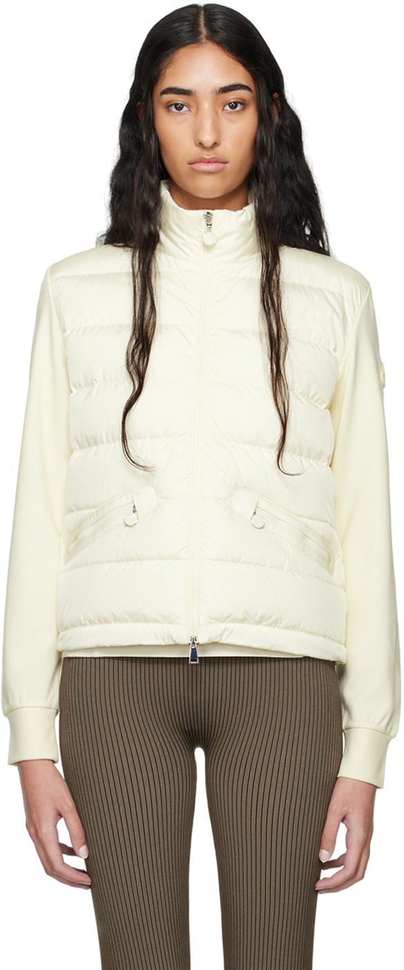 Кардиган с панелями на пуху от белого цвета Moncler
Кардиган с панелями на пуху от белого цвета Moncler