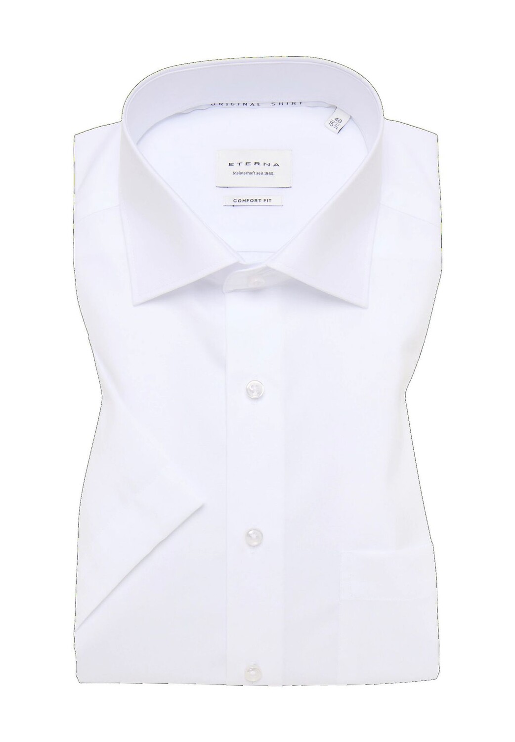 Рубашка деловая, комфортная посадка, короткие рукава, воротник Кент, мужская ETERNA, белый
Рубашка деловая, комфортная посадка, короткие рукава, воротник Кент, мужская ETERNA, белый