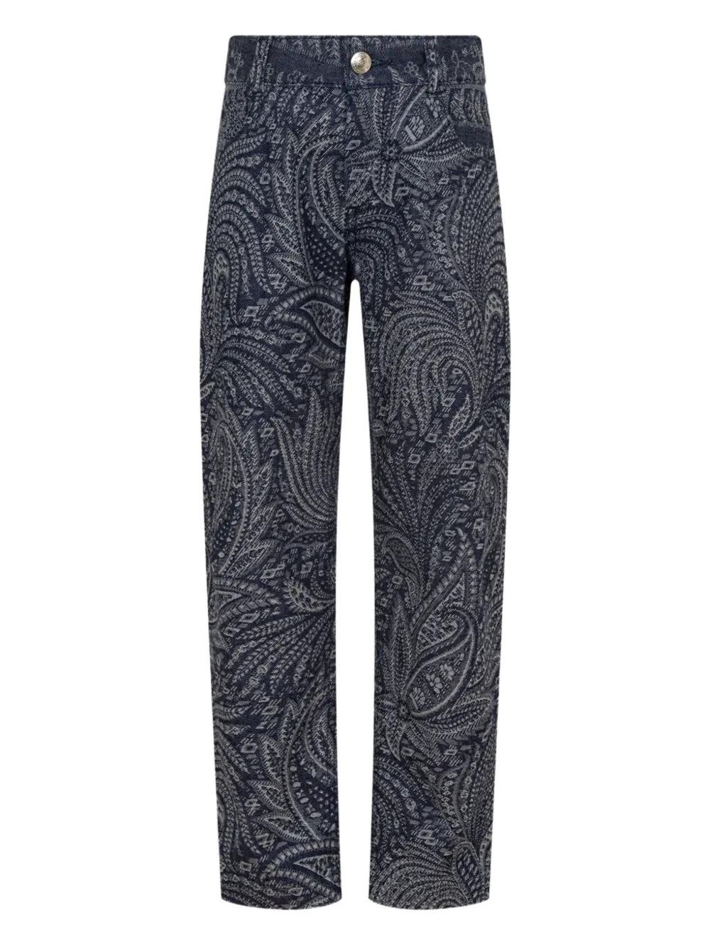 Джинсы с узором пейсли Etro Kids, синий
Джинсы с узором пейсли Etro Kids, синий