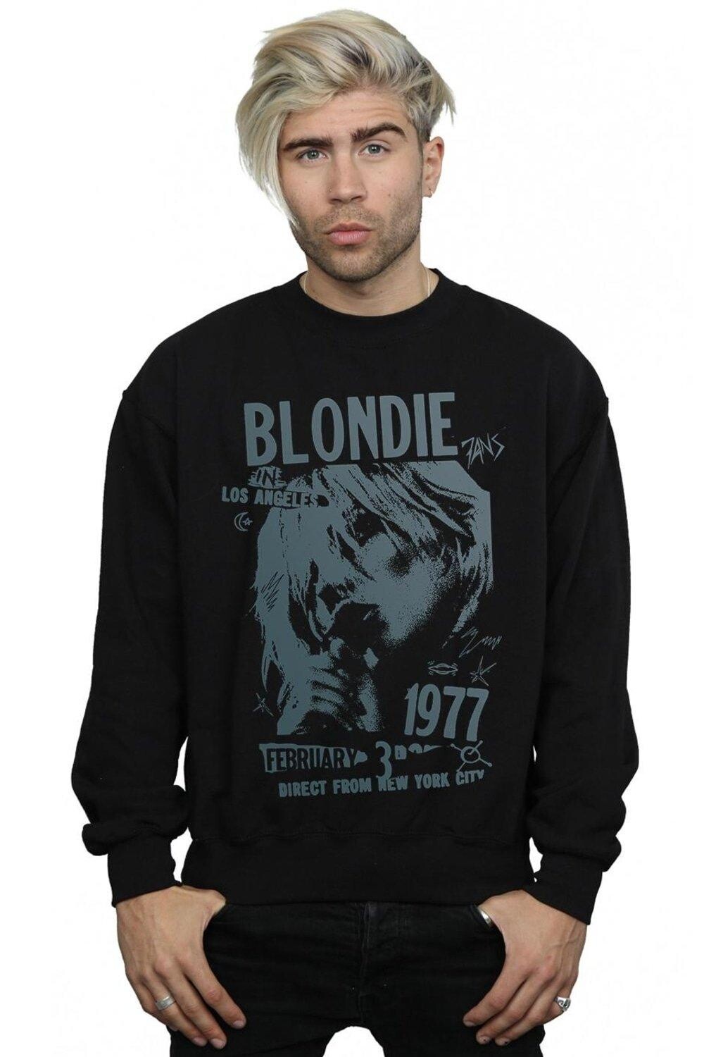 Толстовка на груди Tour 1977 Blondie, черный 
Толстовка на груди Tour 1977 Blondie, черный
