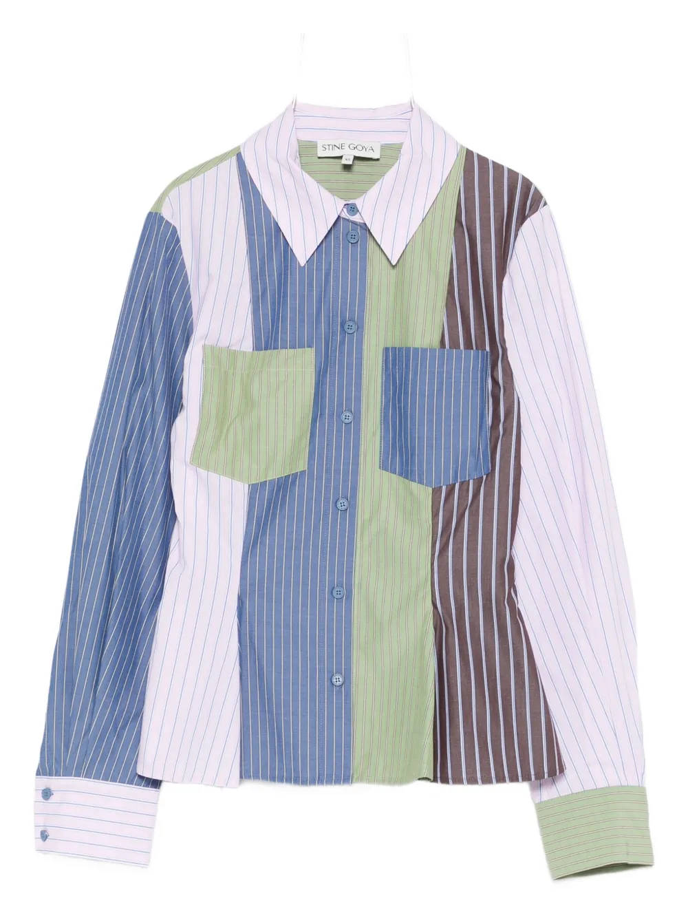 Рубашка в полоску с лоскутным дизайном Stine Goya, розовый
Рубашка в полоску с лоскутным дизайном Stine Goya, розовый