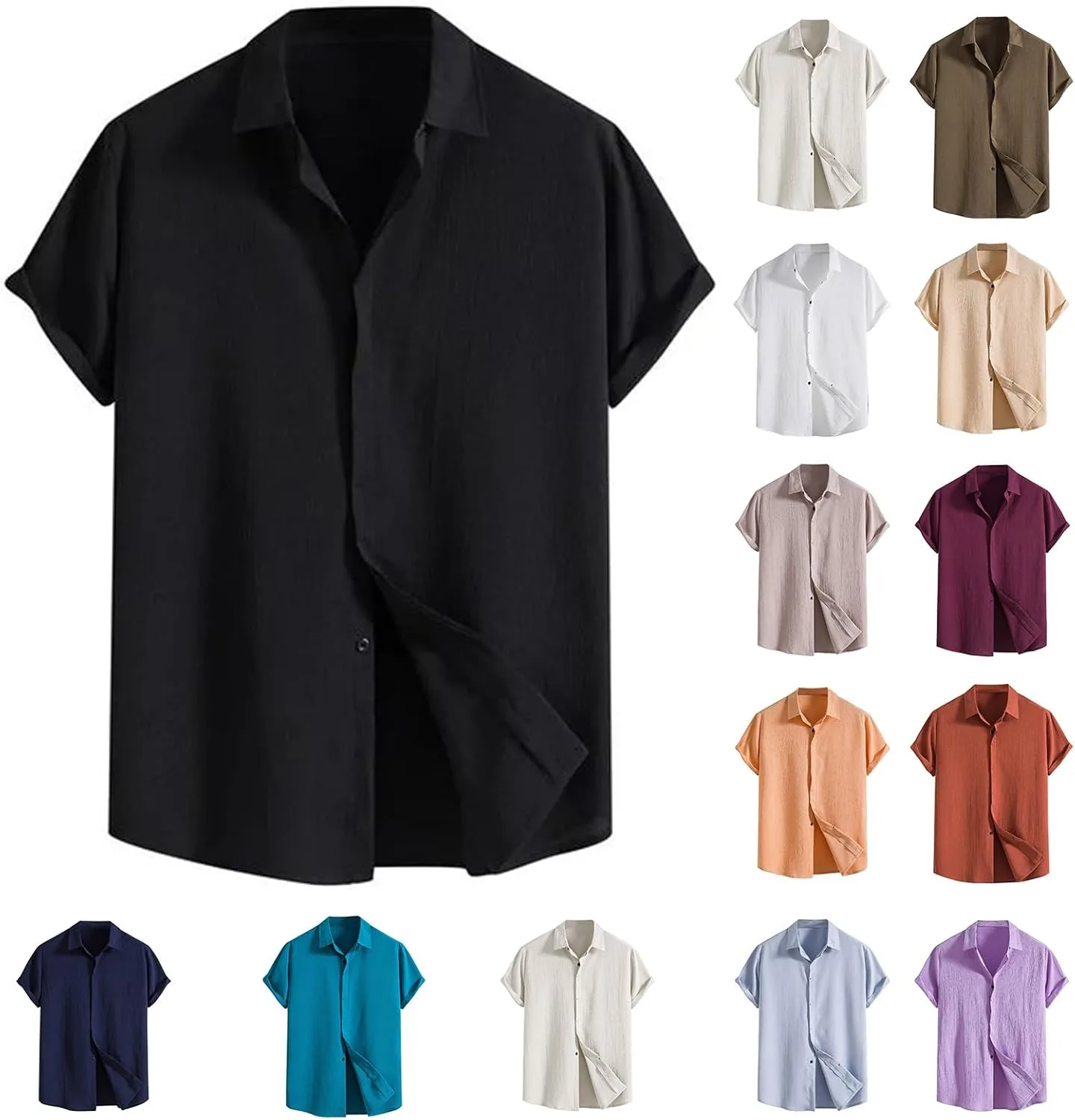 Мужская льняная рубашка с воротником и пуговицами Thatrich
Мужская льняная рубашка с воротником и пуговицами Thatrich