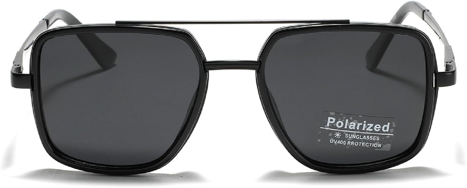 Поляризованные солнцезащитные очки TR90 для женщин, винтажные квадратные солнцезащитные очки с двойной перемычкой, металлические очки-пилот, защита от УФ-излучения UV400 mincl, C3
Поляризованные солнцезащитные очки TR90 для женщин, винтажные квадратные солнцезащитные очки с двойной перемычкой, металлические очки-пилот, защита от УФ-излучения UV400 mincl, C3