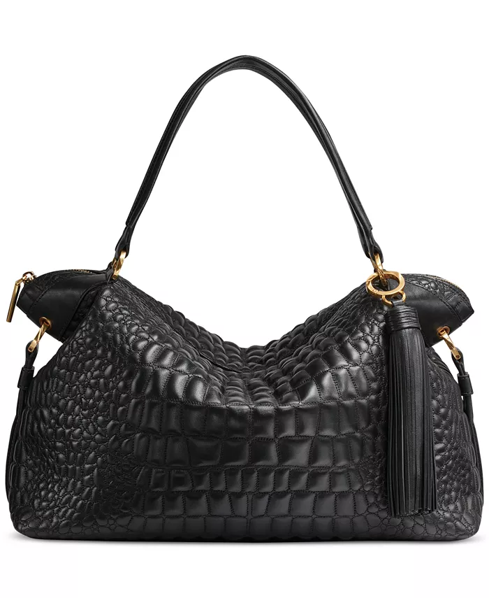 Гленвуд стеганая сумка-сатчел с ручкой сверху и деталью в виде кисточки Donna Karan New York, черный
Гленвуд стеганая сумка-сатчел с ручкой сверху и деталью в виде кисточки Donna Karan New York, черный