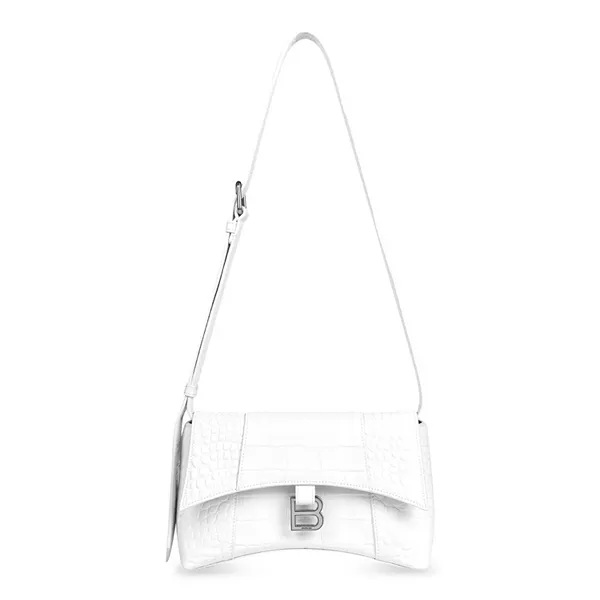 Сумка через плечо Downtown размера XS с тиснением под крокодила Balenciaga, белый
Сумка через плечо Downtown размера XS с тиснением под крокодила Balenciaga, белый