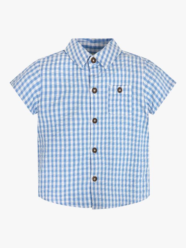 Детская клетчатая рубашка JoJo Maman Bébé, синий
Детская клетчатая рубашка JoJo Maman Bébé, синий