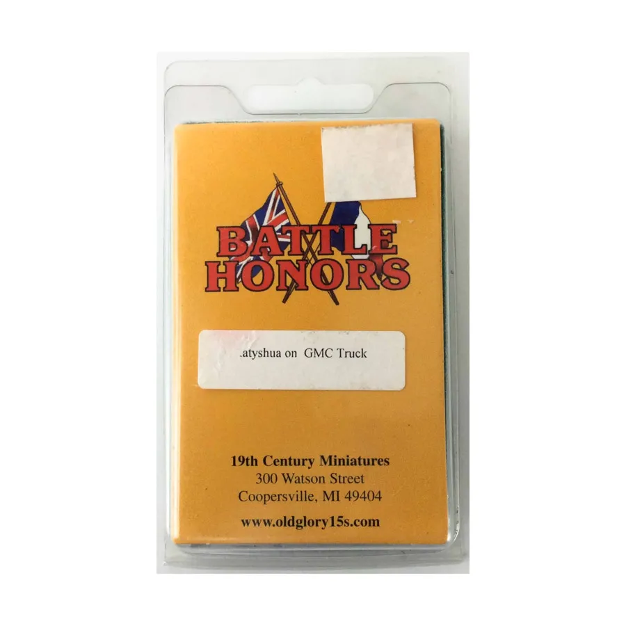 Реактивная установка GMC БМ-13 «Катюша», Battle Honors - WWII - Russia (25mm)
Реактивная установка GMC БМ-13 «Катюша», Battle Honors - WWII - Russia (25mm)