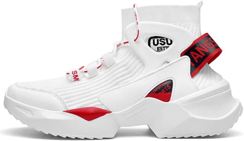 Мужские высокие кроссовки с нескользящей подошвой, мягкой подошвой, для повседневной носки и ходьбы, дышащие, модные беговые кроссовки Lexamen, белый
Мужские высокие кроссовки с нескользящей подошвой, мягкой подошвой, для повседневной носки и ходьбы, дышащие, модные беговые кроссовки Lexamen, белый