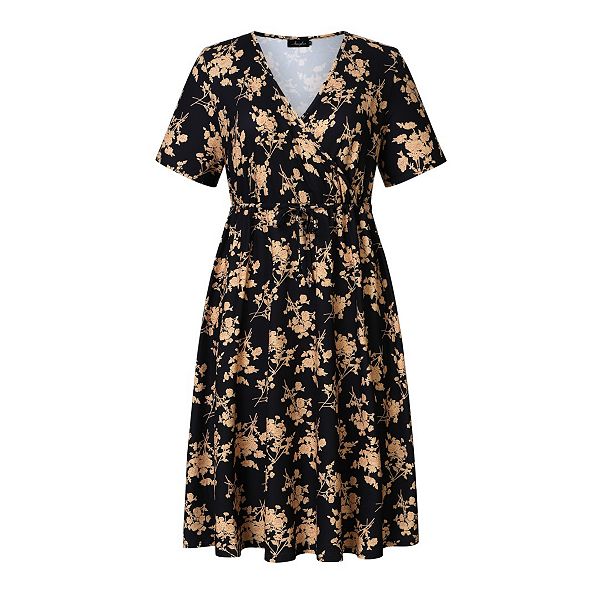 Женское летнее платье миди с v-образным вырезом и короткими рукавами Yesfashion, Black
Женское летнее платье миди с v-образным вырезом и короткими рукавами Yesfashion, Black