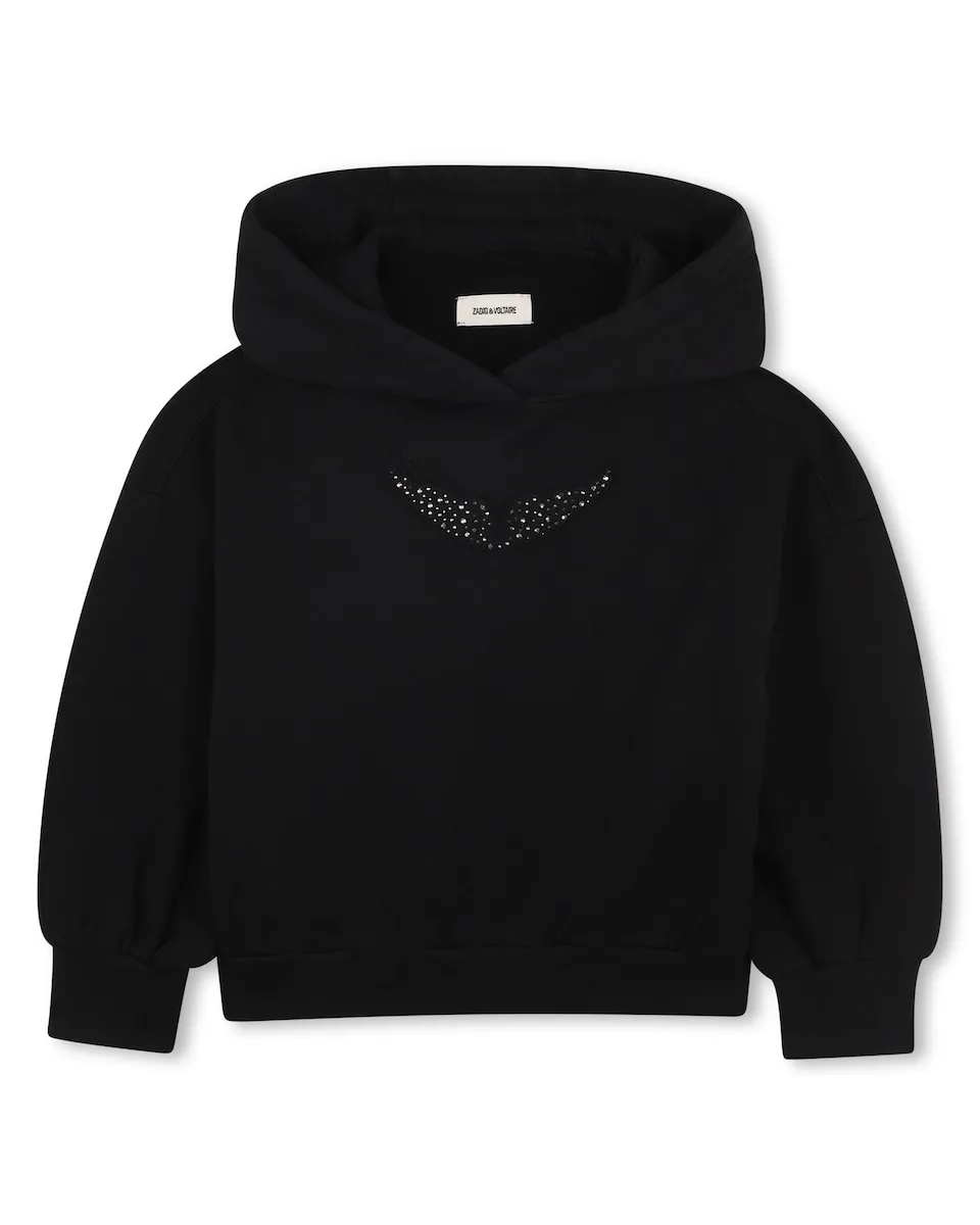 Хлопковая толстовка для девочки Zadig & Voltaire, черный
Хлопковая толстовка для девочки Zadig & Voltaire, черный
