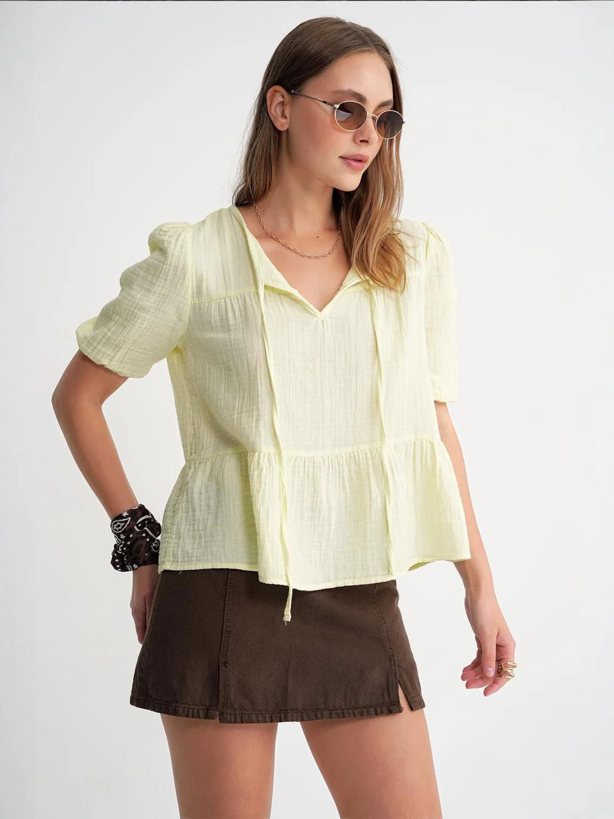 MixRay Блузка в светло-желтом цвете
MixRay Блузка в светло-желтом цвете