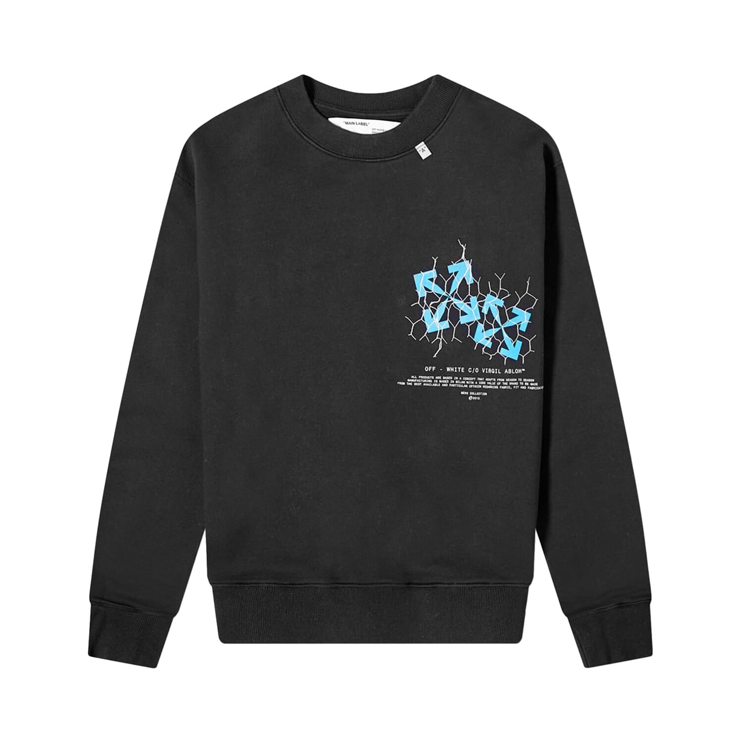 Off-White Fence Arrow Узкий круглый вырез Черный Синий
Off-White Fence Arrow Узкий круглый вырез Черный Синий