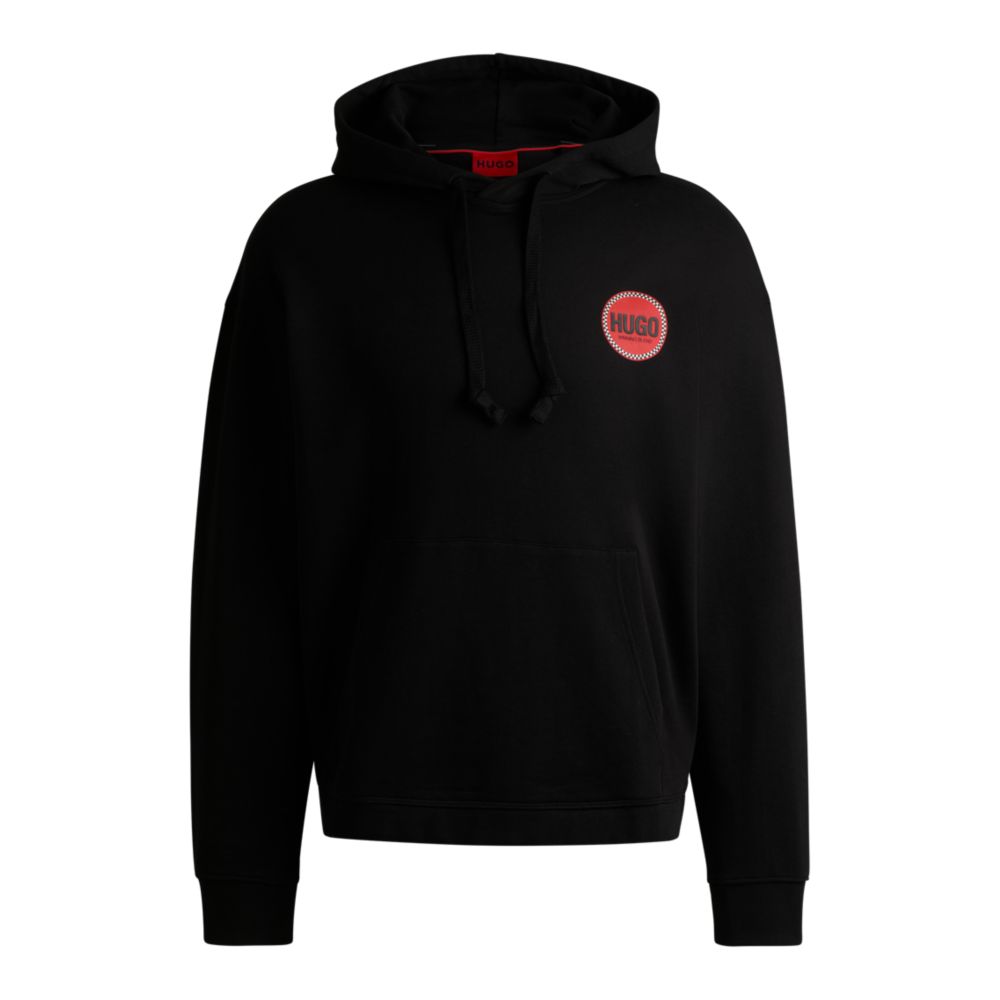 Толстовка свободного кроя из хлопчатобумажной махры с логотипом HUGO, черный
Толстовка свободного кроя из хлопчатобумажной махры с логотипом HUGO, черный