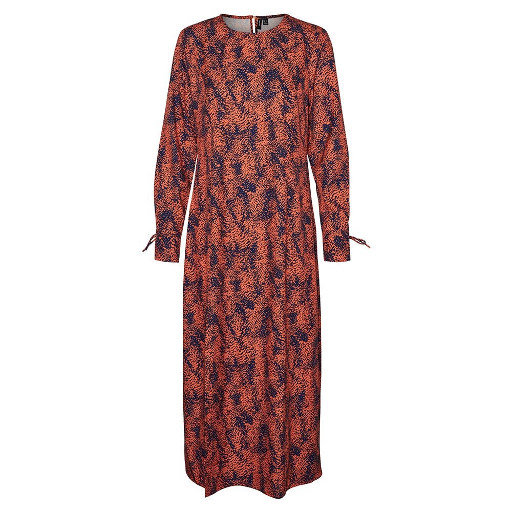 Платье миди Vero Moda Sia Long Sleeve, оранжевый 
Платье миди Vero Moda Sia Long Sleeve, оранжевый
