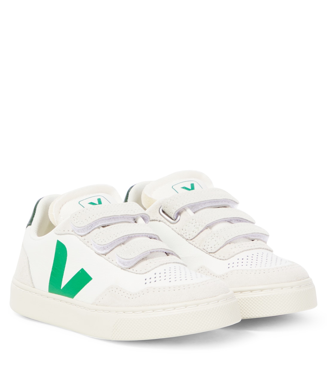 Кожаные кроссовки V-90 Veja Kids, Extra-White_Emeraude
Кожаные кроссовки V-90 Veja Kids, Extra-White_Emeraude