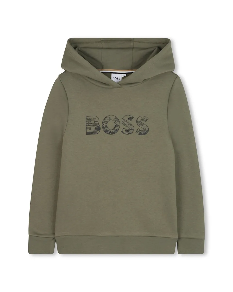 Детская толстовка с капюшоном и фронтальным логотипом BOSS Kidswear, военный зеленый
Детская толстовка с капюшоном и фронтальным логотипом BOSS Kidswear, военный зеленый