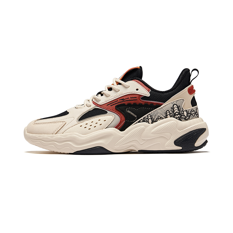 Erke Кроссовки мужские повседневные с амортизацией и противоскользящим покрытием, черного и серого цвета 
Erke Кроссовки мужские повседневные с амортизацией и противоскользящим покрытием, черного и серого цвета