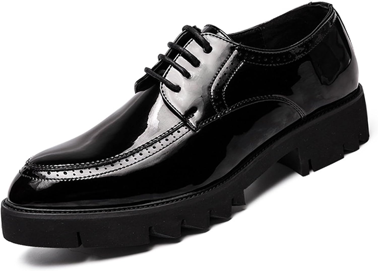 Мужские лаковые туфли на шнуровке с массивной подошвой, броги оксфорды с противоскользящей рифленой подошвой, деловые формальные дерби Galonfulty, черный
Мужские лаковые туфли на шнуровке с массивной подошвой, броги оксфорды с противоскользящей рифленой подошвой, деловые формальные дерби Galonfulty, черный