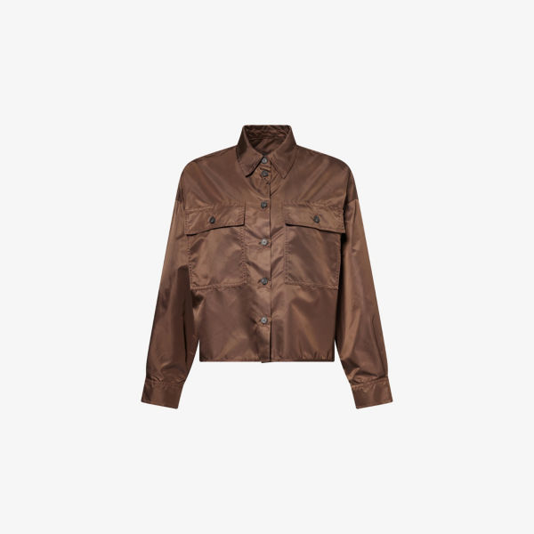 Куртка Weekend Max Mara Vivetta свободная с нагрудными карманами, коричневый 
Куртка Weekend Max Mara Vivetta свободная с нагрудными карманами, коричневый