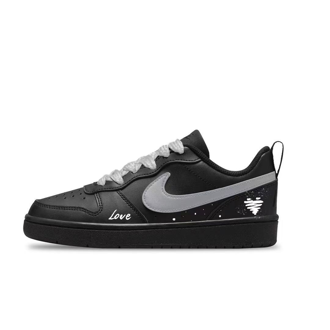 Nike Скользящие устойчивые к истиранию низкие детские кроссовки для скейтбординга Court Borough черный серый подростки
Nike Скользящие устойчивые к истиранию низкие детские кроссовки для скейтбординга Court Borough черный серый подростки