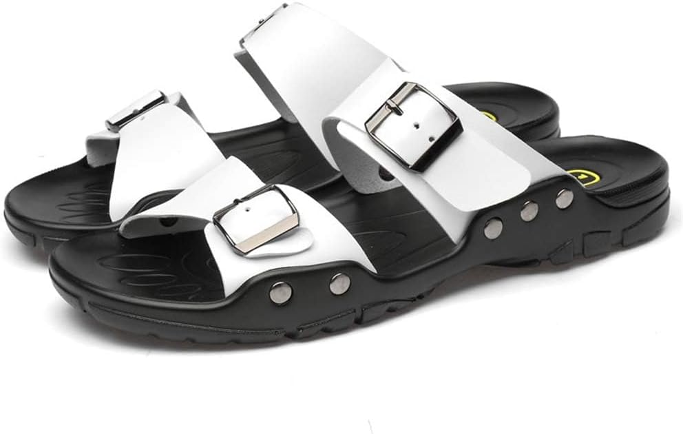 Мужские летние повседневные кожаные шлепанцы Asifn с открытым носком, дышащие, нескользящие, износостойкие, прочные пляжные сандалии, белый
Мужские летние повседневные кожаные шлепанцы Asifn с открытым носком, дышащие, нескользящие, износостойкие, прочные пляжные сандалии, белый