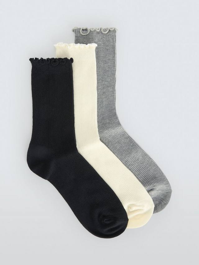 Рифленые носки с рюшами на щиколотке John Lewis, Pack of 3, Grey/Ivory/Black
Рифленые носки с рюшами на щиколотке John Lewis, Pack of 3, Grey/Ivory/Black