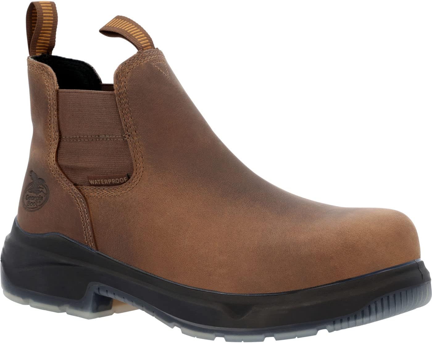 Ботинки GEORGIA FLXpoint ULTRA с ультралегким композитным носком, водонепроницаемые, стиль Челси Georgia Boot, черный/коричневый
Ботинки GEORGIA FLXpoint ULTRA с ультралегким композитным носком, водонепроницаемые, стиль Челси Georgia Boot, черный/коричневый
