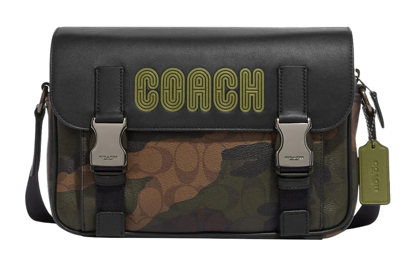 Кожаная наплечная сумка через плечо среднего размера мужская с нашивками из коровьей кожи и монограммой Jasper Mix COACH
Кожаная наплечная сумка через плечо среднего размера мужская с нашивками из коровьей кожи и монограммой Jasper Mix COACH