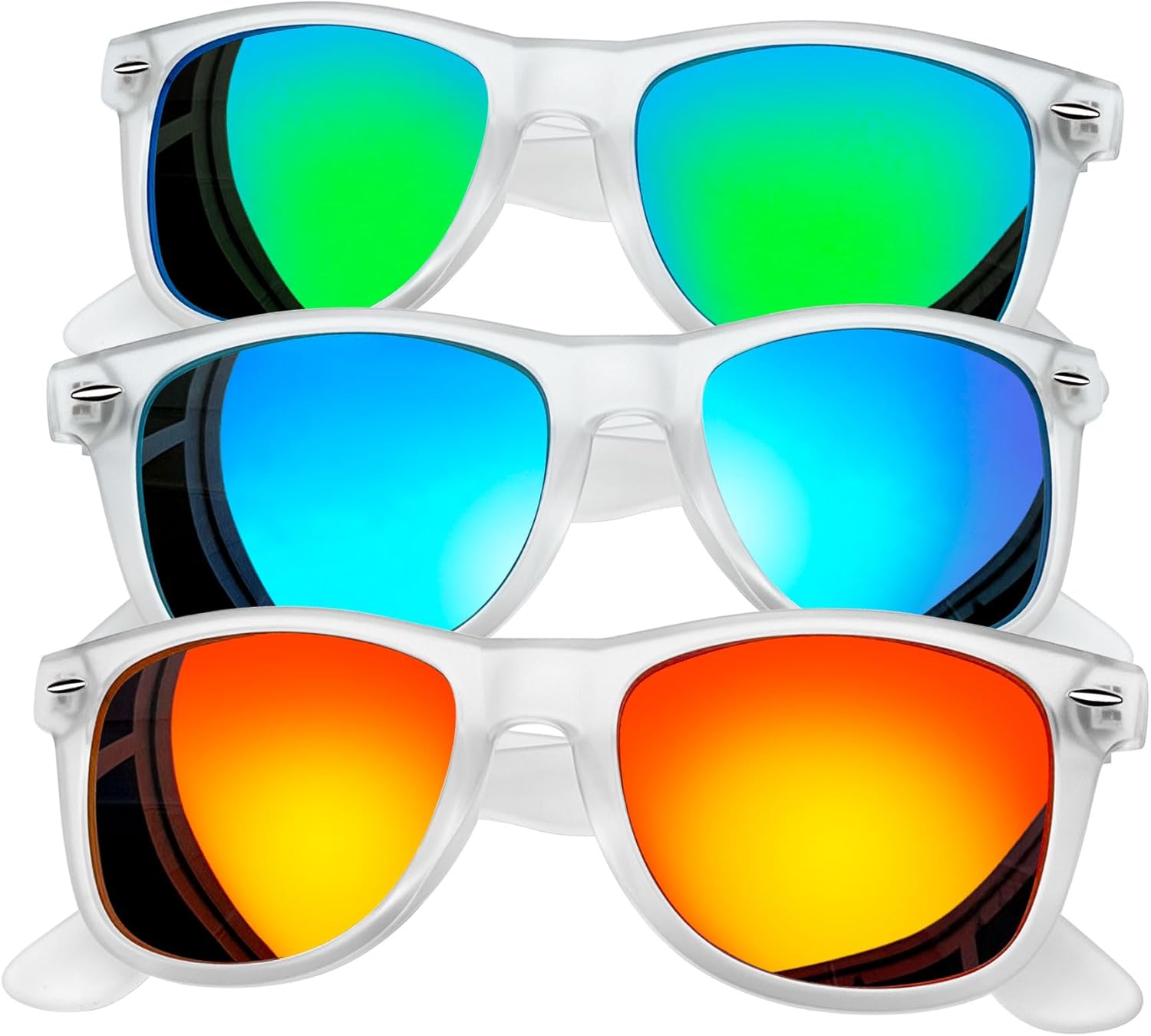 Набор из 3 квадратных солнцезащитных очков Joopin с поляризацией и защитой от УФ-излучения. Модные солнцезащитные очки для женщин и мужчин, H21-matte Clear Frame (Blue + Green+ Red)
Набор из 3 квадратных солнцезащитных очков Joopin с поляризацией и защитой от УФ-излучения. Модные солнцезащитные очки для женщин и мужчин, H21-matte Clear Frame (Blue + Green+ Red)