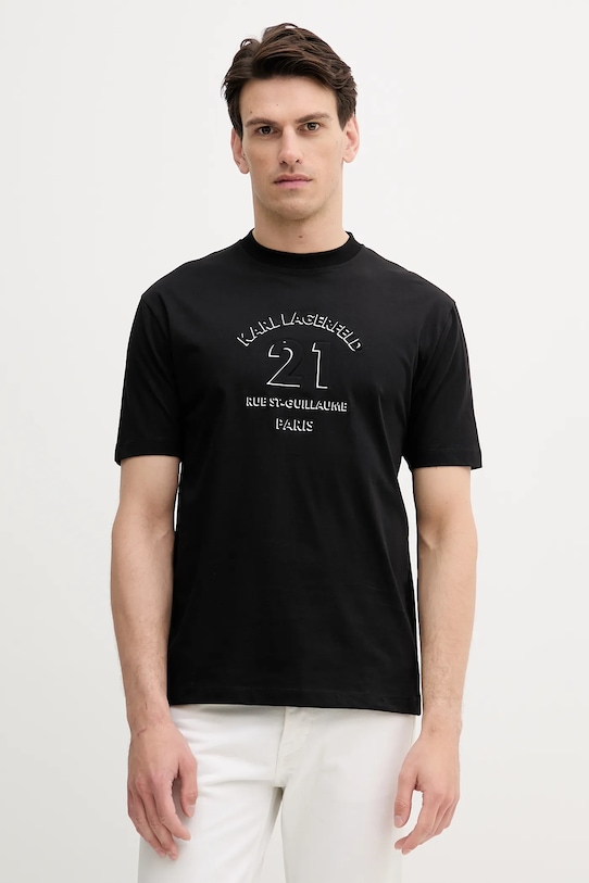 Хлопковая футболка Karl Lagerfeld, черный
Хлопковая футболка Karl Lagerfeld, черный