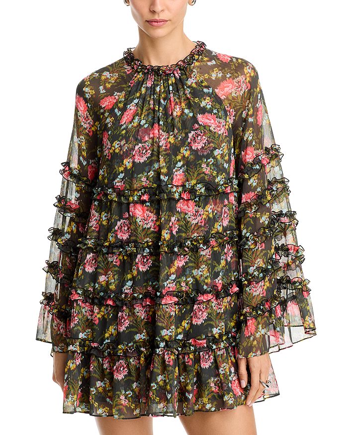 Платье-трапеция с оборками Cinq à Sept, коричневый
Платье-трапеция с оборками Cinq à Sept, коричневый