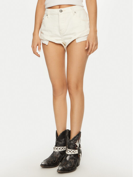 Джинсовые шорты стандартного кроя One Teaspoon, экрю
Джинсовые шорты стандартного кроя One Teaspoon, экрю