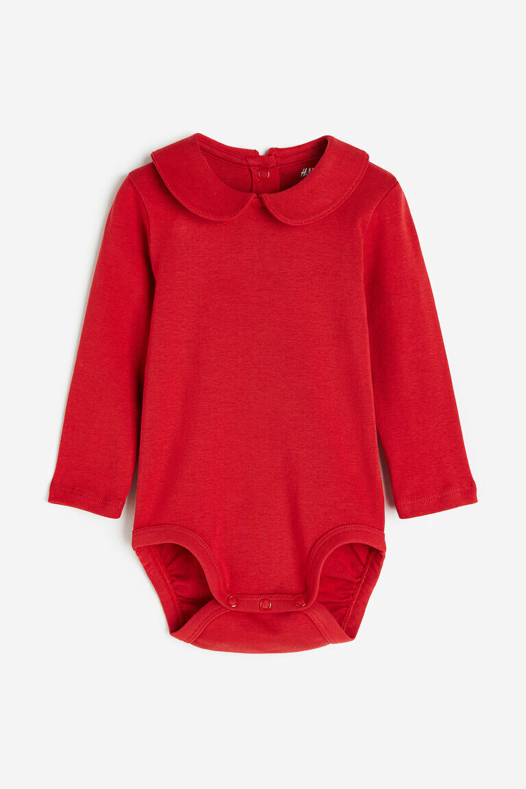 Боди с воротником H&M, красный
Боди с воротником H&M, красный