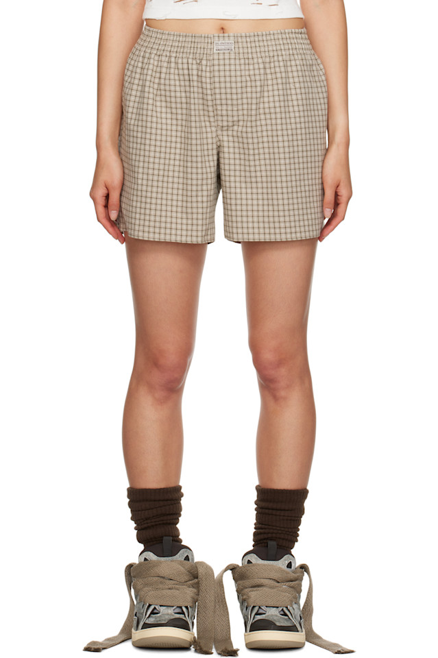 Клетчатые шорты-боксеры Erl, бежевый
Клетчатые шорты-боксеры Erl, бежевый