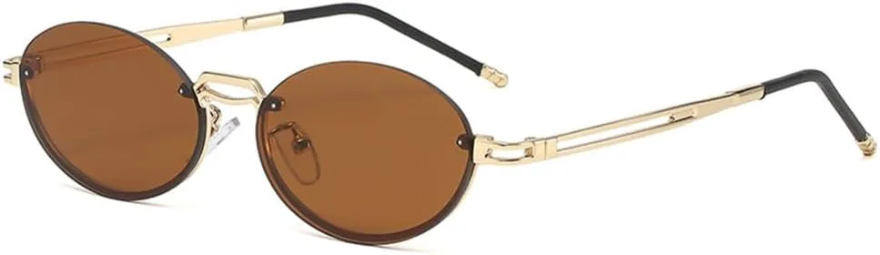 Винтажные маленькие овальные солнцезащитные очки с черным градиентом для женщин, защита от УФ-излучения UV400, мужские круглые очки из сплава LANGSER, Gold Tea
Винтажные маленькие овальные солнцезащитные очки с черным градиентом для женщин, защита от УФ-излучения UV400, мужские круглые очки из сплава LANGSER, Gold Tea