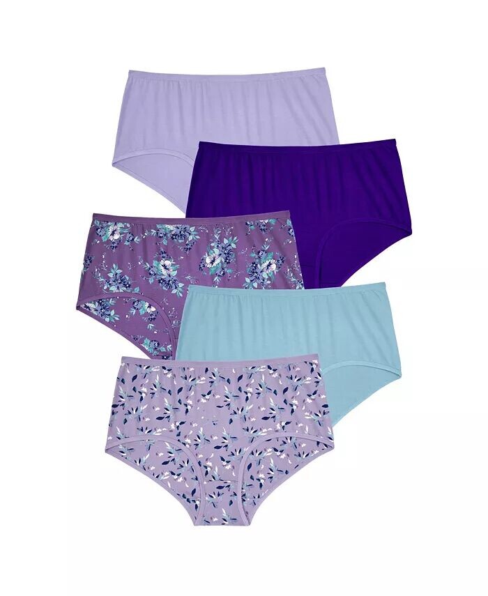 Трусы из эластичного хлопка больших размеров (5 шт.) Comfort Choice, мультиколор
Трусы из эластичного хлопка больших размеров (5 шт.) Comfort Choice, мультиколор