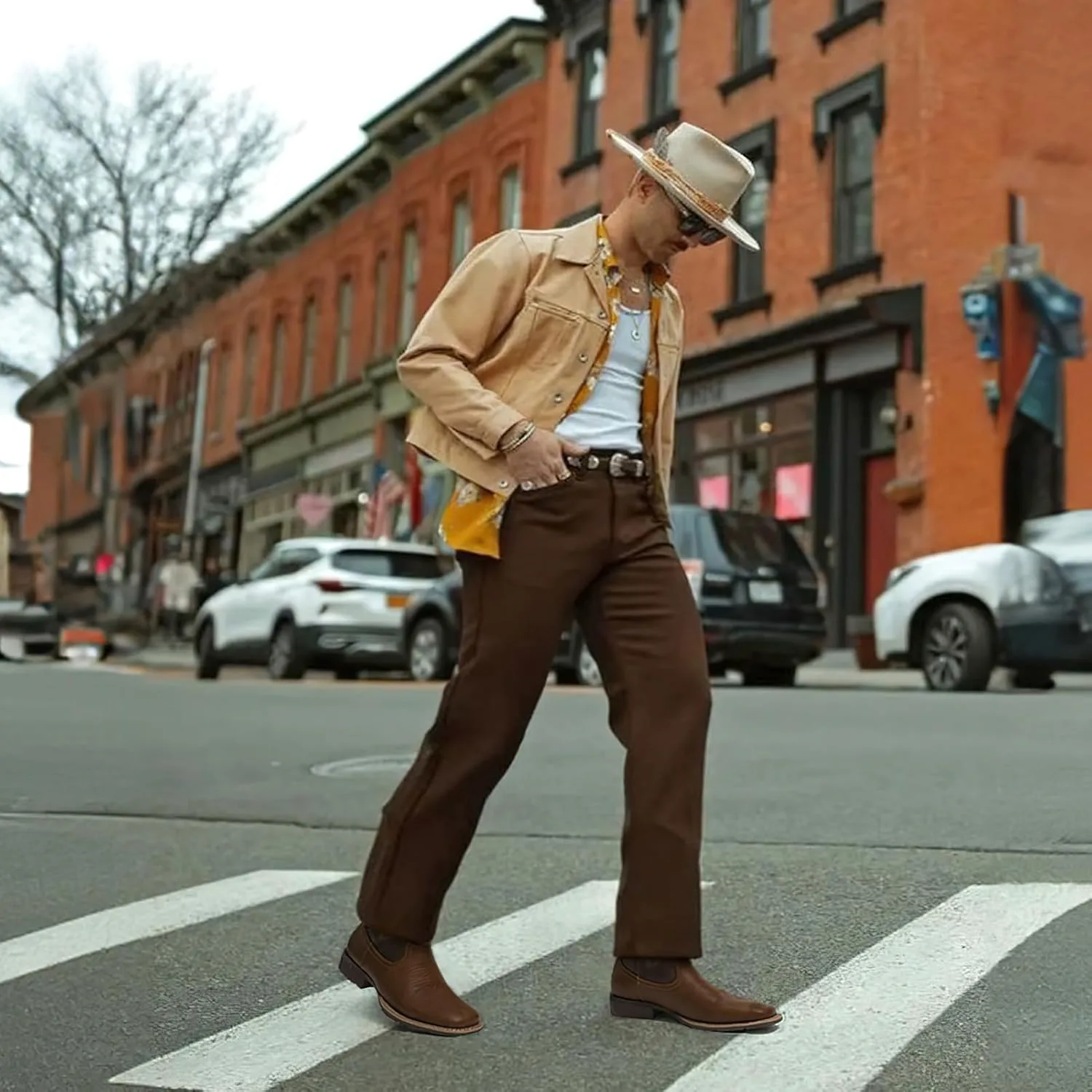 Ковбойские сапоги для мужчин - мужские ковбойские сапоги с квадратным носком | Ковбойские западные сапоги | Сапоги на пуке | Старомодный стиль Дикого Запада с вышивкой Dixhills, коричневый
Ковбойские сапоги для мужчин - мужские ковбойские сапоги с квадратным носком | Ковбойские западные сапоги | Сапоги на пуке | Старомодный стиль Дикого Запада с вышивкой Dixhills, коричневый