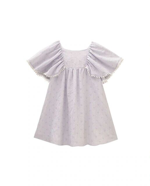 Платье для девочки с сердечками и бантиком на спине Dadati, сиреневый 
Платье для девочки с сердечками и бантиком на спине Dadati, сиреневый