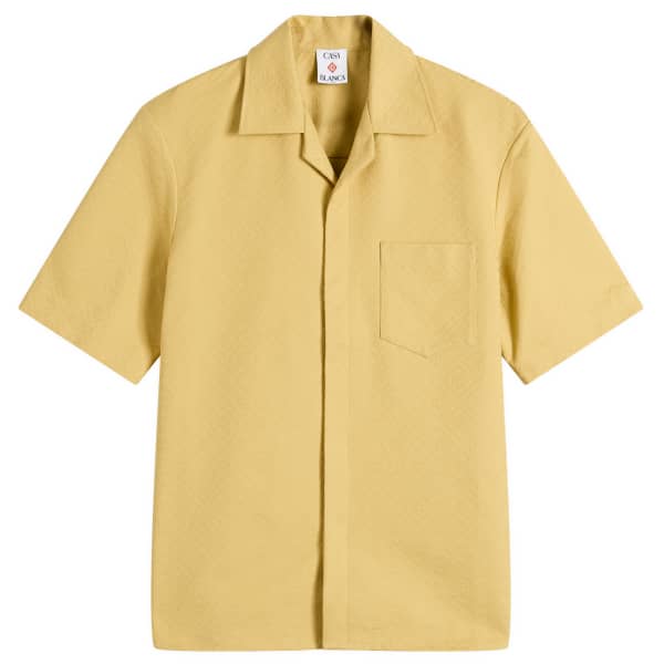 Рубашка из хлопкового жаккарда с короткими рукавами и монограммой Casablanca, Yellow
Рубашка из хлопкового жаккарда с короткими рукавами и монограммой Casablanca, Yellow