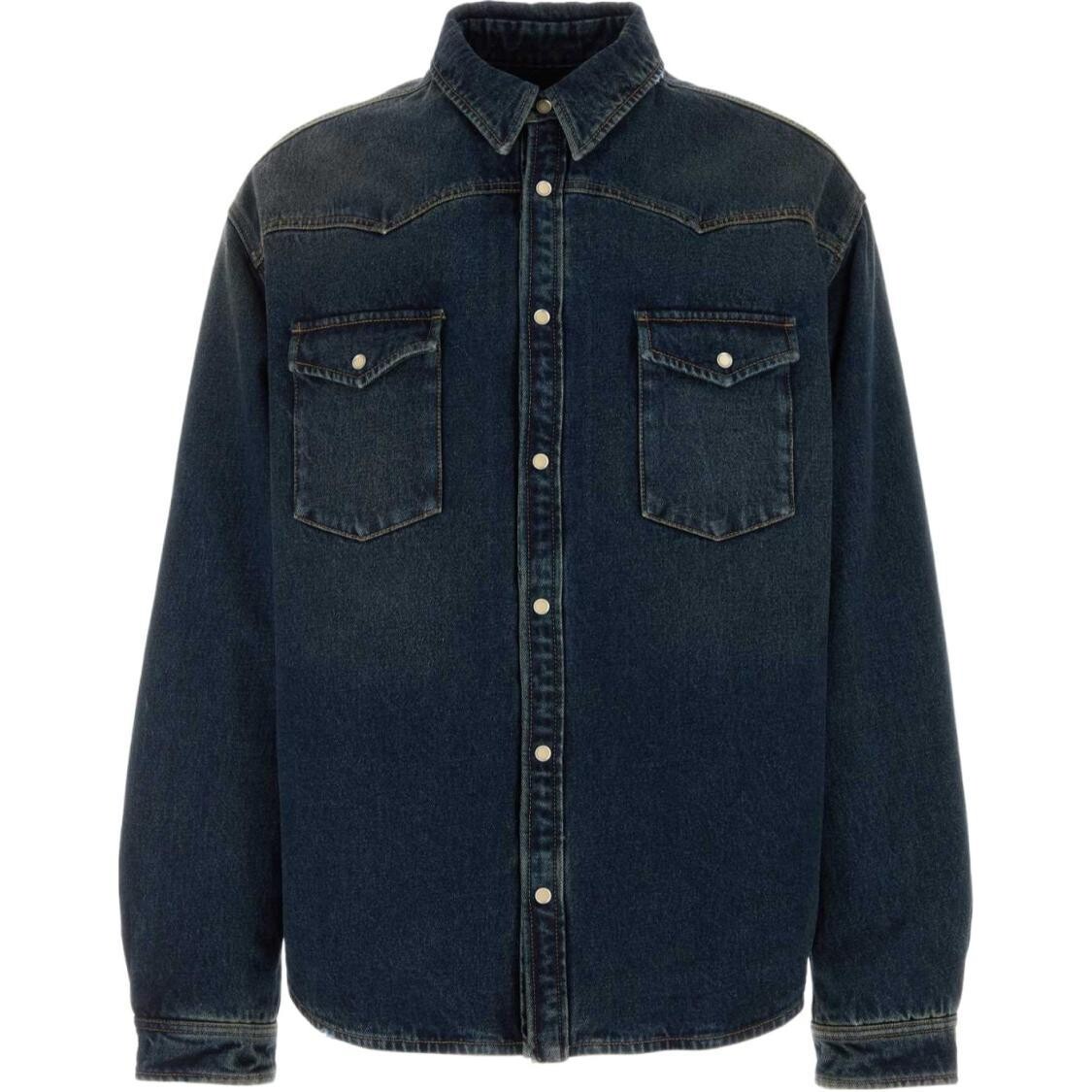 Рубашка мужская синяя Prada, синий 
Рубашка мужская синяя Prada, синий