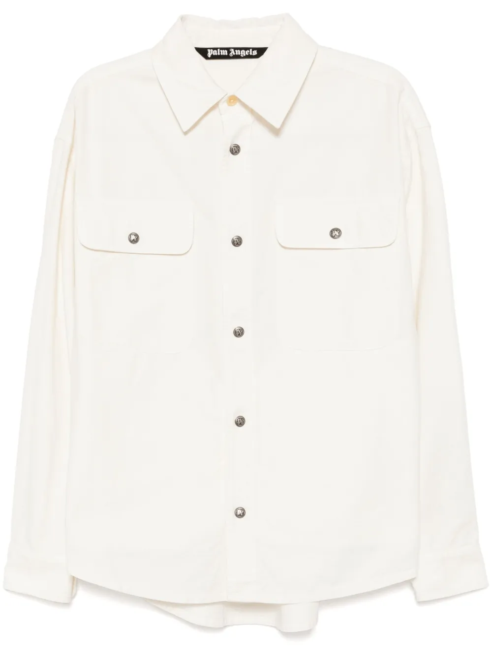 Хлопковая куртка-рубашка PALM ANGELS, нейтральный
Хлопковая куртка-рубашка PALM ANGELS, нейтральный