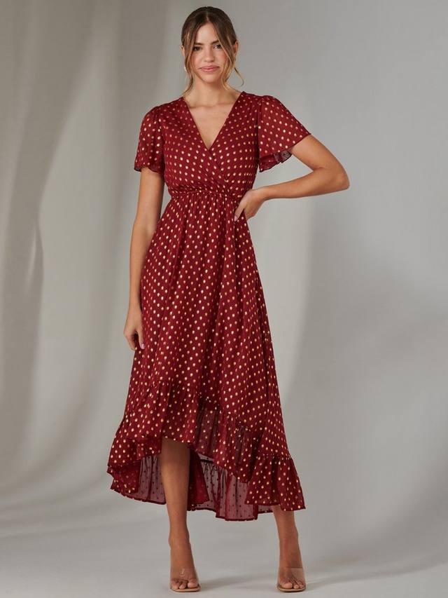 Шифоновое платье midaxi цвета металлик Jolie Moi, бордовый
Шифоновое платье midaxi цвета металлик Jolie Moi, бордовый