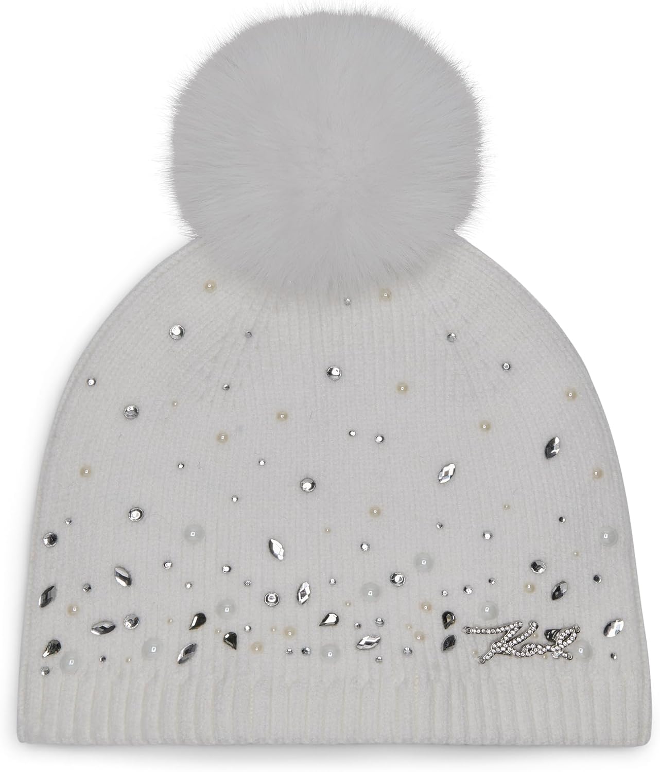 Женская шапка-бини с помпоном из искусственного меха Karl Lagerfeld, украшенная кристаллами и жемчугом, Ivory
Женская шапка-бини с помпоном из искусственного меха Karl Lagerfeld, украшенная кристаллами и жемчугом, Ivory