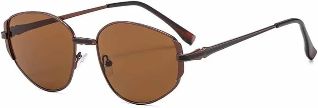 Модные ретро-солнцезащитные очки с металлическими дужками, овальной оправой, маленького размера, для женщин и мужчин, для активного отдыха, с защитой от УФ-излучения (UV400) TVTBBVV, Coffee Brown
Модные ретро-солнцезащитные очки с металлическими дужками, овальной оправой, маленького размера, для женщин и мужчин, для активного отдыха, с защитой от УФ-излучения (UV400) TVTBBVV, Coffee Brown